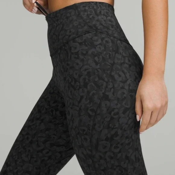 Lululemon Base Pace High-Rise Crop 23" Intertwined Camo Deep Coal Multi Sz 14 - Picture 5 of 13